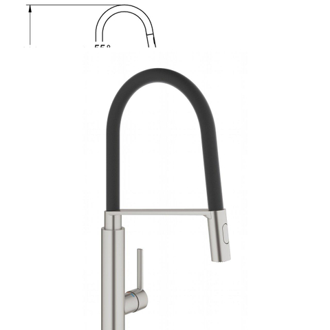 GROHE Feel Robinet de cuisine avec mousseur extractible acier SW94451