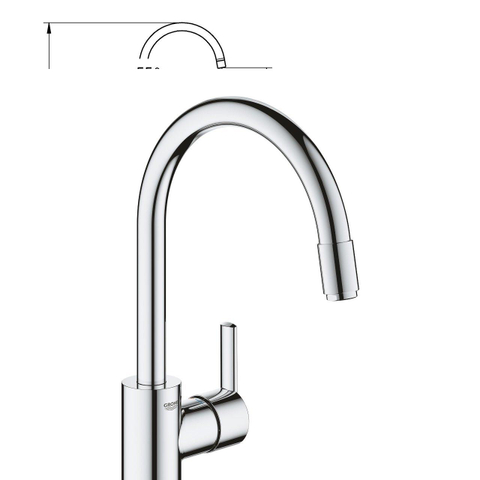 GROHE Feel Robinet de cuisine - bec extractible - chrome SW229116