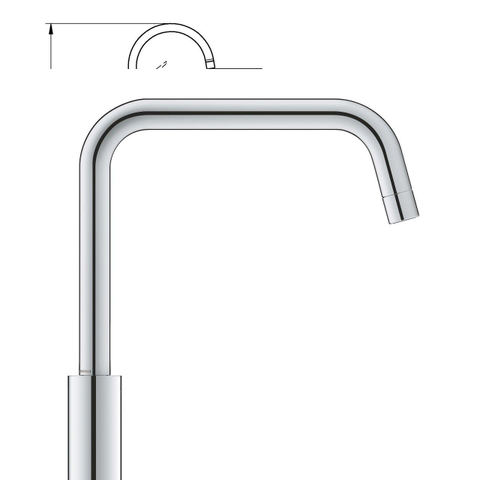 GROHE Start Keukenkraan - hoog - chroom OUTLETSTORE STORE33811