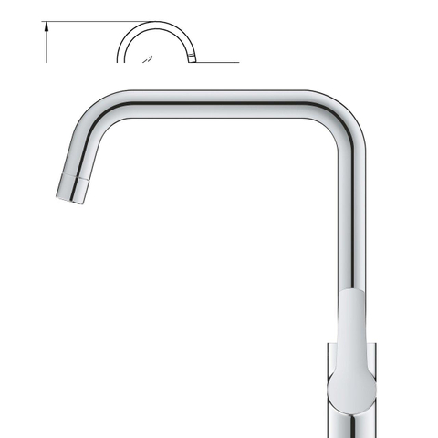 GROHE Start Keukenkraan - hoog - chroom OUTLETSTORE STORE33811