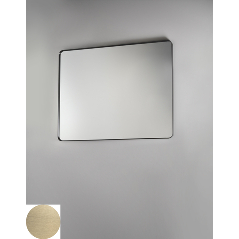 Royal plaza Intent spiegel rechthoekig ronde hoeken 80x80 mat goud SHOWROOMMODEL SHOW25857