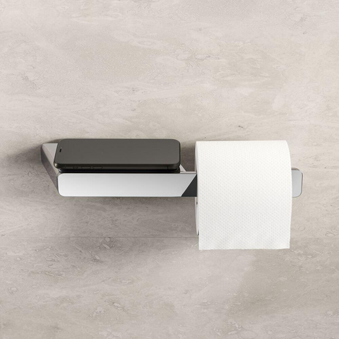 Geesa Shift Toiletrolhouder zonder klep met planchet Chroom SW641399