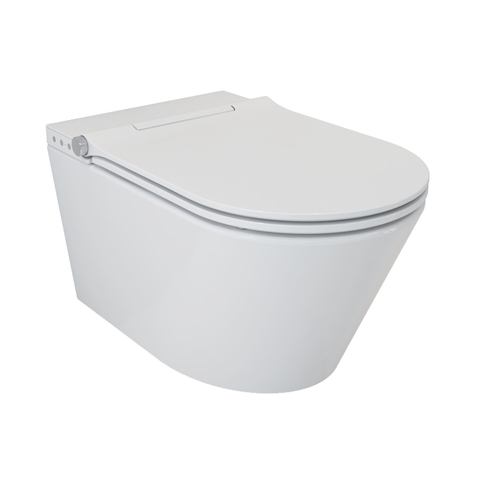 SHOWROOMMODEL Royal plaza Juglans Douche WC Randloos met fohn en ladydouche Glans Wit SHOW25812