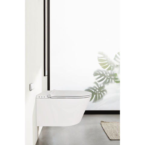 SHOWROOMMODEL Royal plaza Juglans Douche WC Randloos met fohn en ladydouche Glans Wit SHOW25812