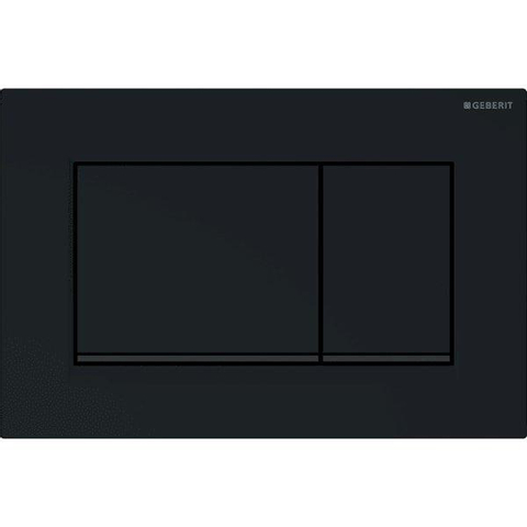 Geberit Sigma20 bedieningsplaat - 2-toets spoeling - vierkant - dualflush - glans zwart mat SW420929