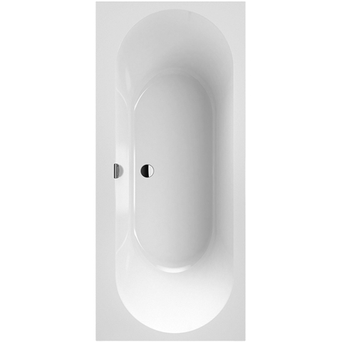 Villeroy & Boch Oberon 2.0 baignoire duo en matériau de synthèse Quaryl rectangulaire 170x75x47cm - incl. pieds et combinaison vidage/trop-plein blanc mat SW453775