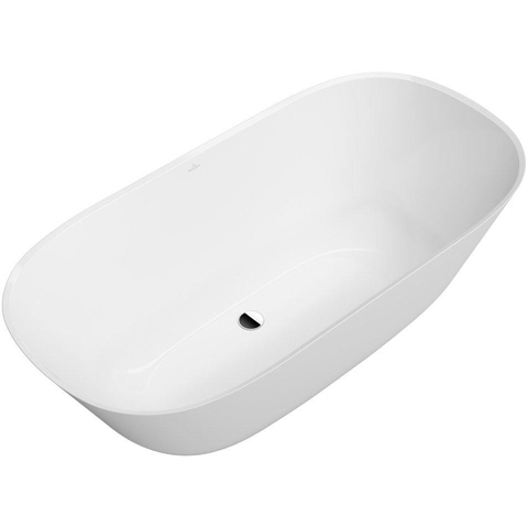 Villeroy & Boch theano Baignoire îlot 75x50.6x48cm ovale quaryl Blanc mat SW453980