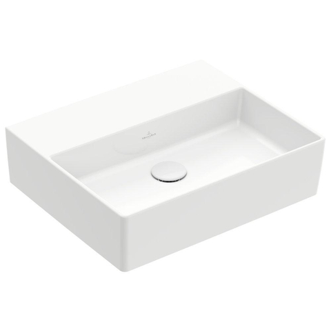 Villeroy & Boch memento 2.0 wastafel - voor handdoekhouders - 50x42cm - zonder overloop - zonder kraangat - White Alpine (glans wit) SW358423