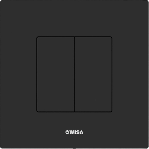 Wisa XS Bedieningspaneel - vierkant - 16x16x1 - dualflush - kunststof - zwart mat OUTLETSTORE STORE42269
