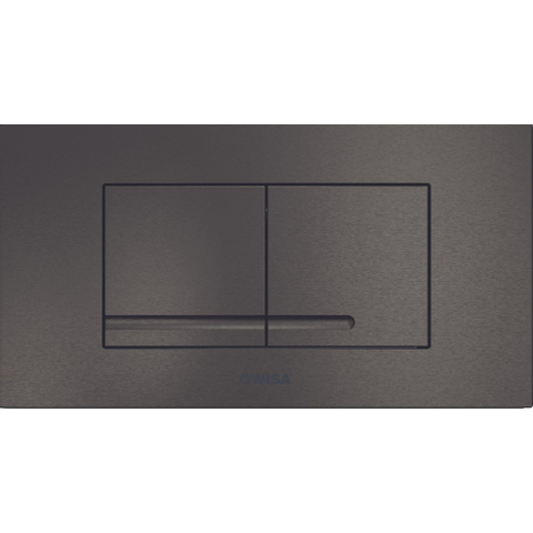 WisaXT Bedieningspaneel toilet mech.bedieningsplaat kantos df20.8x11.1cmkunststofgeborsteld titanium zwart SW727150