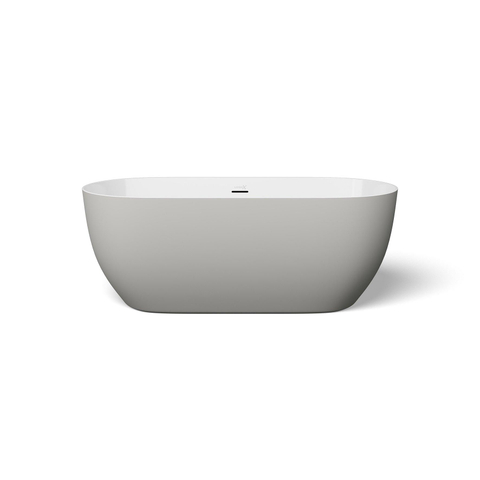 Looox chill baignoire îlot 170x80x60cm acrylique bicolore blanc brillant / gris mat SW730686