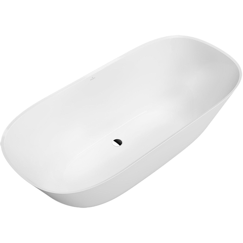 Villeroy & Boch Theano baignoire îlot duo - 175x80cm - Acrylique quaryl - ovale - gris mat SW762289