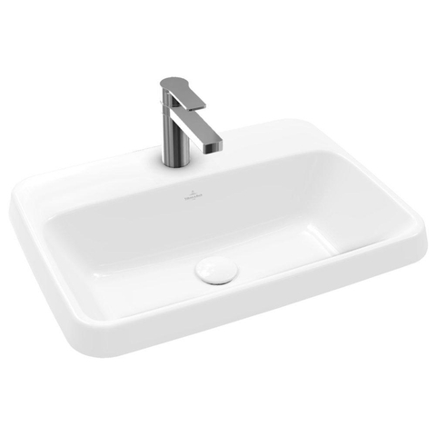 Villeroy & Boch Architectura Lavabo encastré - 600 x 450 x 170 mm - Blanc Alpin CeramicPlus - sans trop-plein - non rectifié SW762330