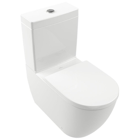 Villeroy & Boch Subway 3.0 Pack WC Sur Pied - 71cm - chasse à rotation - à fond creux - sans bride - sans réservoir - blanc alpin SW762394