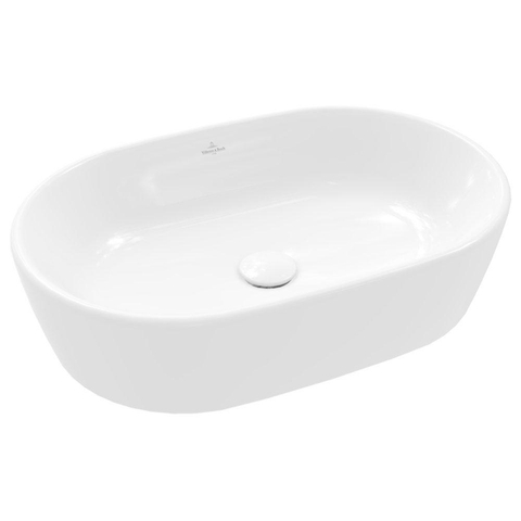Villeroy & Boch Architectura vasque à poser 60x40x15,5cm - ovale avec trop-plein Blanc Alpin brillant Céramique SW762340