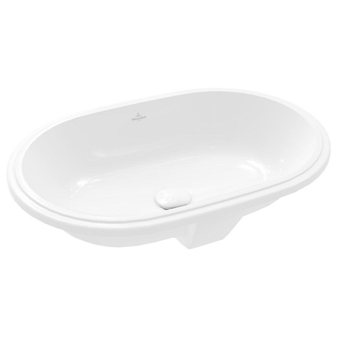 Villeroy & Boch Architectura onderbouwwastafel - 63x43cm - zonder kraangat - met overloop - White Alpine (glans wit) SW762371