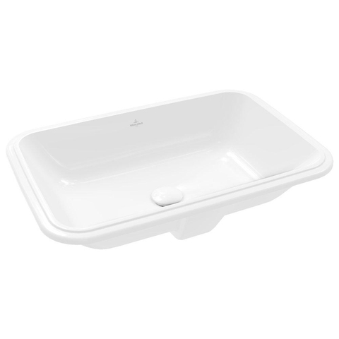 Villeroy & boch architectura lavabo 62x42x18cm rectangle avec trou de trop-plein céramique blanche alpin gloss+ SW762370