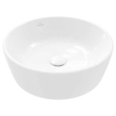 Villeroy & Boch Architectura opzetwastafel - 45x45cm - zonder kraangat - met overloop - White Alpine (glans wit) SW762317