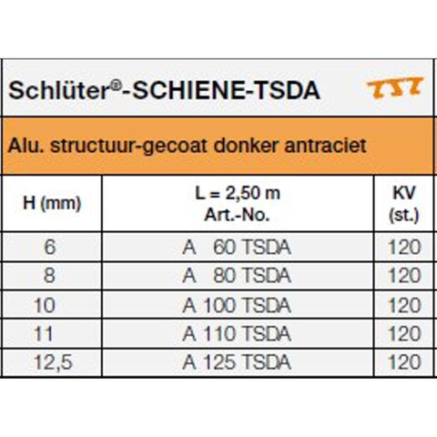 Schluter Jolly Profil décoratif NOIR ANTHRACITE SW364457