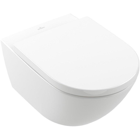 Villeroy & Boch Subway 3.0 Pack WC suspendu 56cm sans bride à fond creux avec abattant SW546736