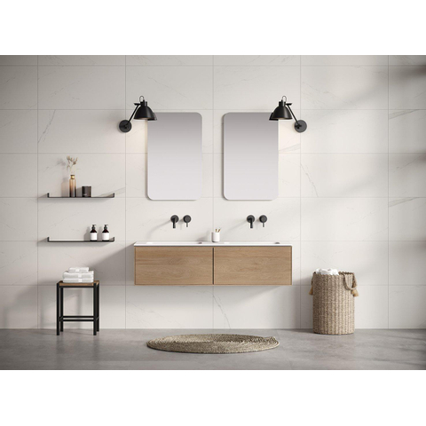 LoooX Mirror collection spiegel – 100x50 cm – zonder verlichting – Zwart mat SW773298