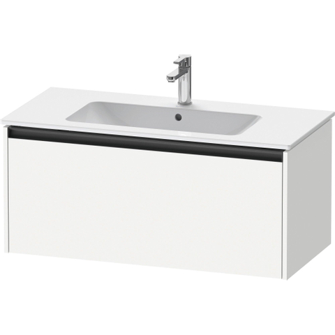 Duravit Ketho.2 Wastafelonderbouwkast - met 1 lade - 101x48x44cm - met greep antraciet - wit mat SW772293