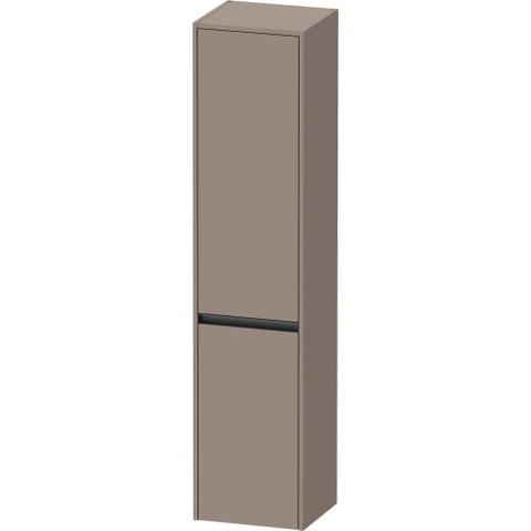 Duravit Ketho.2 Hoge kast - met 2 deuren - 40x176x36cm links - met tip onbasalt - mat basalt (antraciet) SW771861