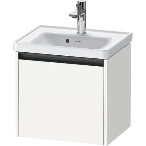 Duravit Ketho.2 Wastafelonderbouwkast - met 1 lade - 48.4x37.5x44cm - met greep antraciet - wit mat SW772316
