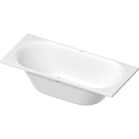 Duravit D-neo Kunststof - inbouw duobad acryl rechthoekig - 180x80x48.5cm - zonder poten - glans wit SW788872