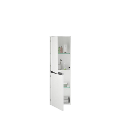 Duravit Ketho.2 Halfhoge kast - met 2 deuren - 40x132x24cm links - met tip onwit - mat wit SW772454