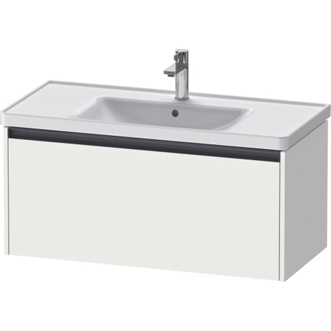 Duravit Ketho.2 Wastafelonderbouwkast - met 1 lade - 98.4x45.5x44cm - met greep antraciet - wit mat SW772320