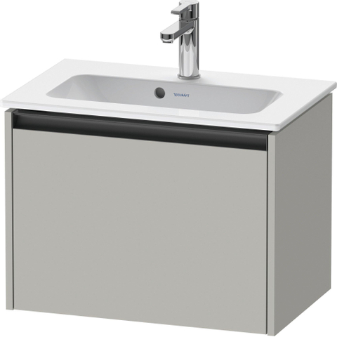 Duravit Ketho.2 Wastafelonderbouwkast - met 1 lade - 61x39x44cm - met greep antraciet - betongrijs mat SW772665