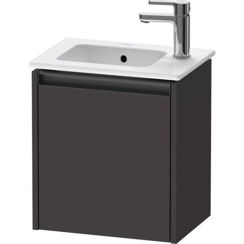 Duravit Ketho.2 Fonteinkast - met 1 deur - 41x29.2x44cm links - met greep antraciet - grafiet supermat SW772959