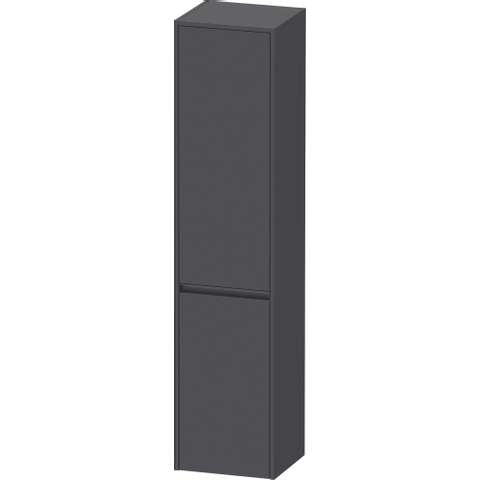 Duravit Ketho.2 Hoge kast - met 2 deuren - 40x176x36cm links - met tip ongrafiet - mat grafiet (grijs) SW772446