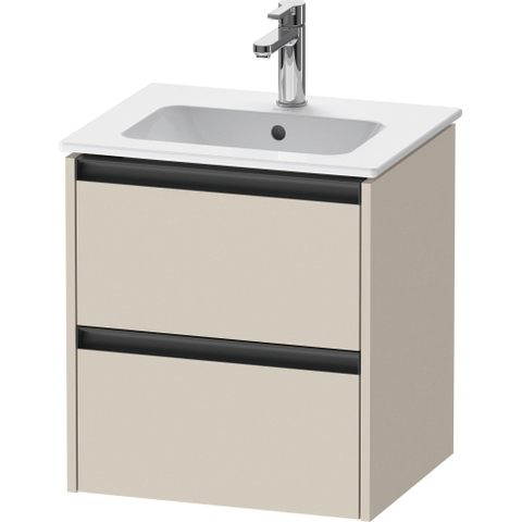 Duravit Ketho.2 Wastafelonderkast - 51x42x54.9cm geschikt - voor 1 waskom - spaanplaat - taupe mat SW773136