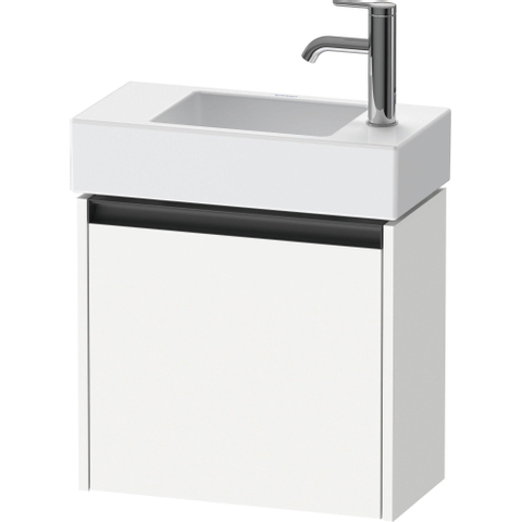 Duravit Ketho.2 Wastafelonderbouwkast - met 1 deur - 48.4x23.8x44cm links - met greep antraciet - wit mat SW772898