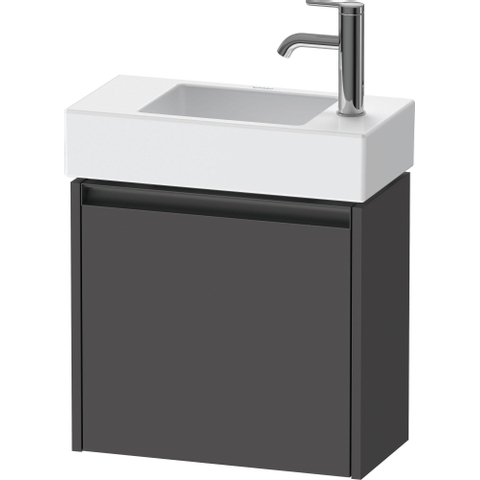 Duravit Ketho.2 Wastafelonderbouwkast - met 1 deur - 48.4x23.8x44cm rechts - met greep antraciet - grafiet mat SW771906
