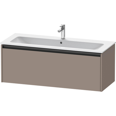 Duravit Ketho.2 Wastafelonderbouwkast - met 1 lade - voor enkele wastafel - 121x48x44cm - met greep antraciet - basalt mat SW772679