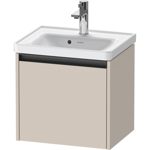 Duravit Ketho.2 Wastafelonderbouwkast - met 1 lade - 48.4x37.5x44cm - met greep antraciet - taupe mat SW772280