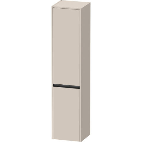 Duravit Ketho.2 Hoge kast - met 2 deuren - 40x176x36cm rechts - met tip ontaupe - mat taupe SW772171