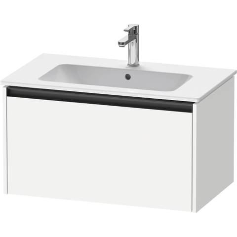 Duravit Ketho.2 Wastafelonderbouwkast - met 1 lade - 81x48x44cm - met greep antraciet - wit mat SW772894