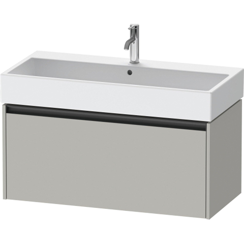Duravit Ketho.2 Wastafelonderbouwkast - met 1 lade - 98.4x46x44cm - met greep antraciet - betongrijs mat SW772182