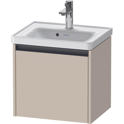 Duravit Ketho.2 Wastafelonderbouwkast - met 1 lade - 48.4x37.5x44cm - met greep antraciet - taupe supermat SW772420