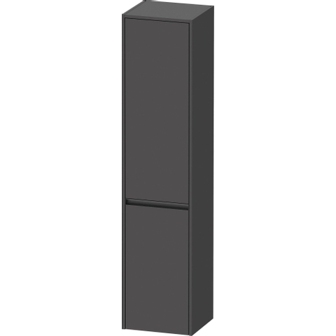 Duravit Ketho.2 Hoge kast - met 2 deuren - 40x176x36cm rechts - met tip ongrafiet - mat grafiet (grijs) SW772580
