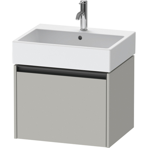 Duravit Ketho.2 Wastafelonderbouwkast - met 1 lade - 58.4x46x44cm - met greep antraciet - betongrijs mat SW772641