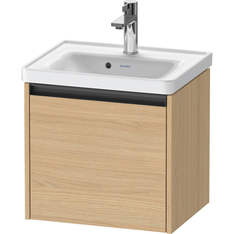 Duravit Ketho.2 Wastafelonderbouwkast - met 1 lade - 48.4x37.5x44cm - met greep antraciet - natuur eiken mat SW772034