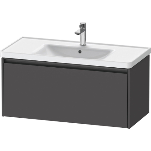 Duravit Ketho.2 Wastafelonderbouwkast - met 1 lade - 98.4x45.5x44cm - met greep antraciet - grafiet mat SW772035