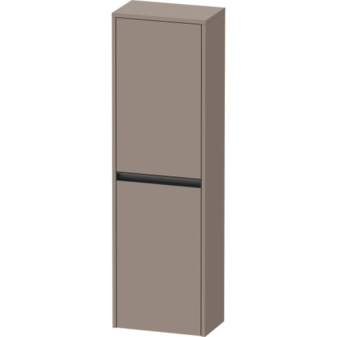 Duravit Ketho.2 Halfhoge kast - met 2 deuren - 40x132x24cm links - met tip onbasalt - mat basalt (antraciet) SW771870