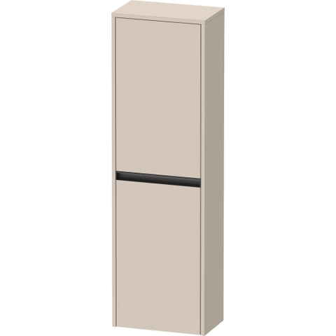 Duravit Ketho.2 Halfhoge kast - met 2 deuren - 40x132x24cm rechts - met tip ontaupe - mat taupe SW772179