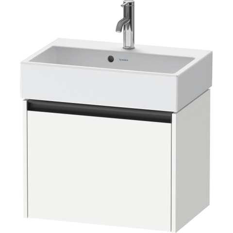 Duravit Ketho.2 Wastafelonderbouwkast - met 1 lade - 58.4x39x44cm - met greep antraciet - wit mat SW772891